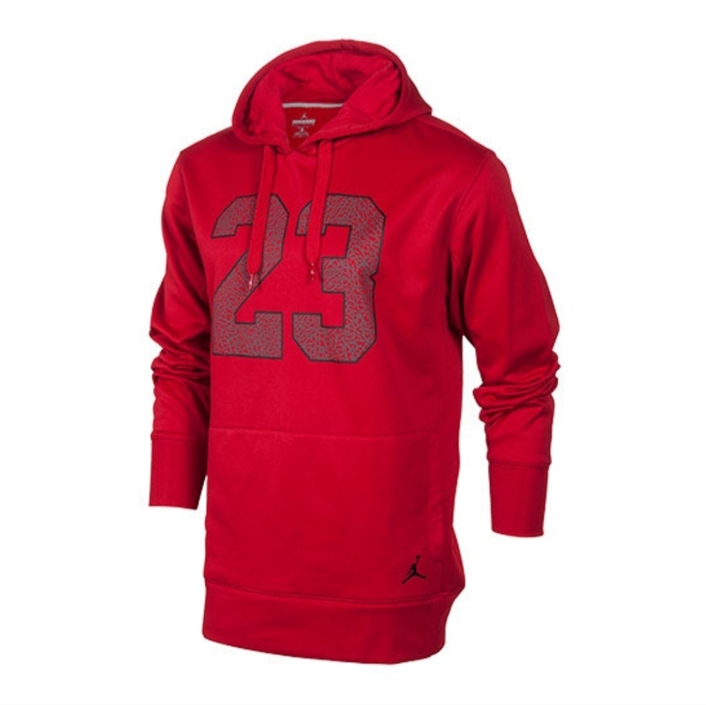 Jordan Red Hoodie with Bold 23 Print